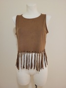 Bluzka koszulka zamszowa z frędzlami FB Sister 