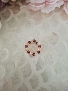 Pierścionek handmade z naturalnych kamieni awenturyn cytryn karneol