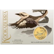 Kookaburra 2026 1 Oz Ag Gilded pozłacana Perth Stamp