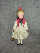 Stara celuloidowa lalka Trachten-Puppen nr. 21 celuloid lata 50te 1950s