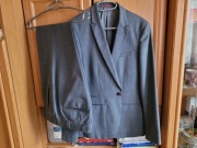 Garnitur szary krata Reserved rozm. 48 Slim Fit