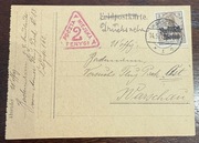 1917 Warszau poczta miejska 2 fenygi 