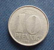 Moneta Niemcy 10 fenigów 1970 NRD 