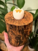 Drewniany świecznik handmade