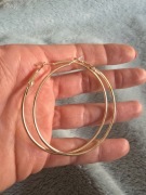 Duże kolczyki koła vintage, złote kolczyki XXL