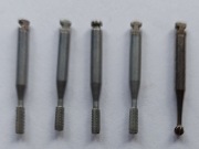 Mini frez jubilerski walcowy i kulisty fi 1,8 mm i 1,95 mm Zestaw 5 sztuk