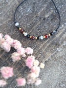 Bransoletka zodiakalna, koziorożec, granat, turmalin