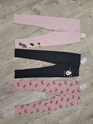 Getry/ legginsy dziewczęce - 3 pary - rozm 128