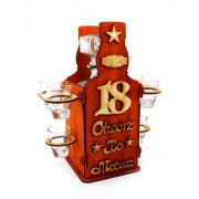 Kieliszki karafka stojak barek koniak 18 40 50 60 urodziny