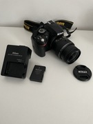 Aparat Nikon D 3200 Lustrzanka 24 Mpix Obiektyw ładowarka w zestawie