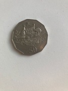 Moneta 50 centow Australijskich 2001 roku