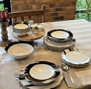 Serwis obiadowy talerze Ala marmur likwidacja magazynu 