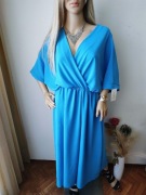 Nowa Sukienka plus size Italy maxi niebieska elegancka boho komunia 