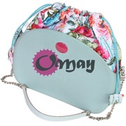 Turkusowy organizer worek do Obag MOON LIGHT kwiaty kaktusy róż komin OMAY