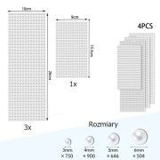2800 x Perełki na paznokcie Białe kaboszony Mix rozmiarów