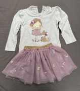 Bluzka C&A plus spódniczka Sinsay rozmiar 104