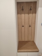 Łozko pufa zabudowa panel tapicerowany 