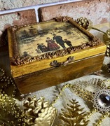 Szkatułka vintage decoupage