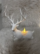 Dekoracja świąteczna Jeleń LED biały