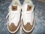 Botki damskie Venezja Beżowe obszyte kożuszkiem