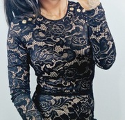 Body koronkowe czarne beżowe Lady Drama rozmiar 2