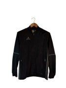 Bluza sportowa rozpinana Adidas czarna z logiem paskami s