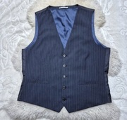 Kamizelka garniturowa S Granatowa w paski Burton Menswear London 