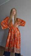 Nowe Kimono z jedwabiu z Bali,  egzotyczne ,dom, szlafrok ,długość 120 cm