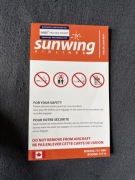 Safety Card / Karty Instrukcja Bezpieczeństwa SUNWING AIRLINES Boeing 737-8