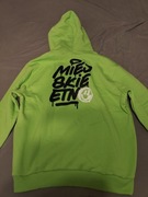 Bluza z kapturem El Polako oversize miejski tag lime