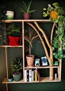 Oryginalna ręcznie robiona półka z naturalnego drewna