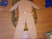 Bluza i spodnie męskie robocze odzież ochronna beżowa 170cm PRL 1987 rok