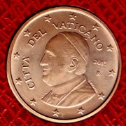 WATYKAN  2015 5 CENTÓW UNC !!!!!!!!!!