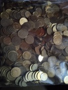 Monety polskie obiegowe mix 1,2,5 groszy, 1 kg Od 1990 roku