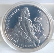 10 zł 2005 STANISŁAW AUGUST PONIATOWSKI / MONARCHA ODCHODZĄCY / Ag925 / UNC