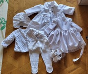 Komplet na chrzciny dla dziewczynki roz. 68