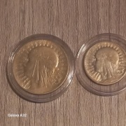 Srebrne monety Głowa Kobiety 5zł 1934 i 2 zł 1932rok