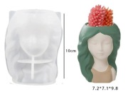 Dziewczyna forma silikonowa Doniczka do odlewów zywica, gips 