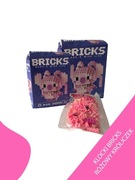 Klocki mini bricks różowy króliczek 252 elementy zestaw układanka