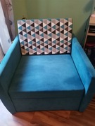 Sofa jednoosobowa, BRW, kolor turkusowy.