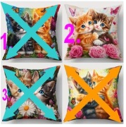 poszewka dekoracyjna na jasiek wzór koty