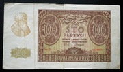 Banknot 100 zł z 1940 r. seria D