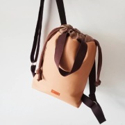 Plecak handmade camel ekoskóra