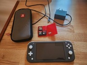 Switch Lite + Zelda + Luigi's + Gothic + sdcard + pokrowiec