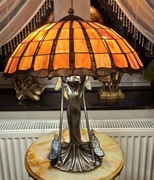 Lampa witrażowa (Tiffany) FLYING LADY 48x46cm,wys.52cm-stan idealny