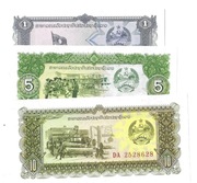 LAOS - ZESTAM(1+5+10) KIP -  UNC