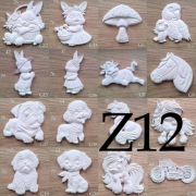 Zestaw 12 figurki do malowania dla dzieci z gipsu 