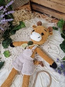 Pluszak żyrafa na szydełku. Duży maskotka