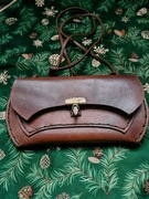 Torebka sakwa vintage ręcznie robiona PRL 