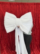 Nowa kokarda biała Velvet XXL komunia, ścianki balonowe i przyjęcia 